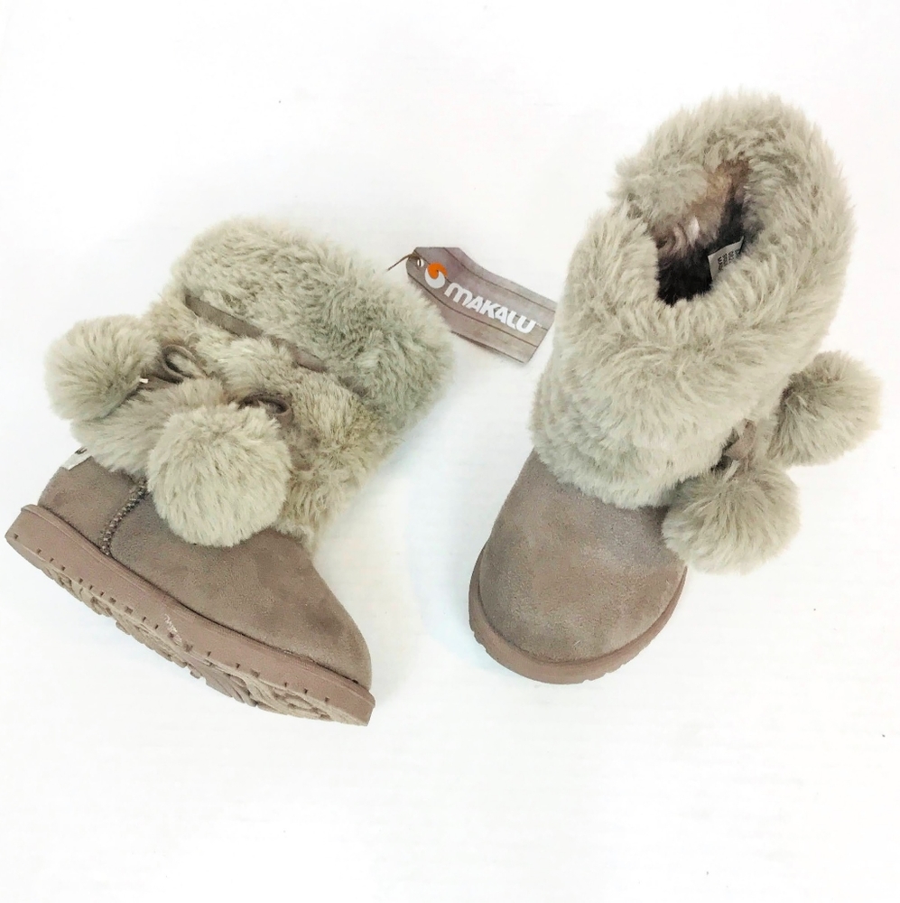 New Little Girl Makalu Faux Fur Boots